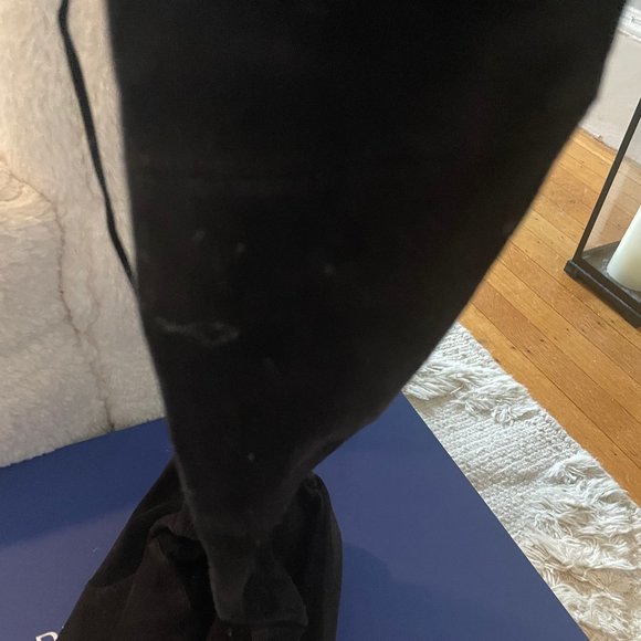 Stuart Weitzman Lowland Boot Stretch Suede Black, 7.5, Light Use - Picture 4 of 8